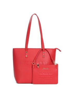 PU Leather Top Handle Tote Bag, Medium Handbag with Shoulder Strap
